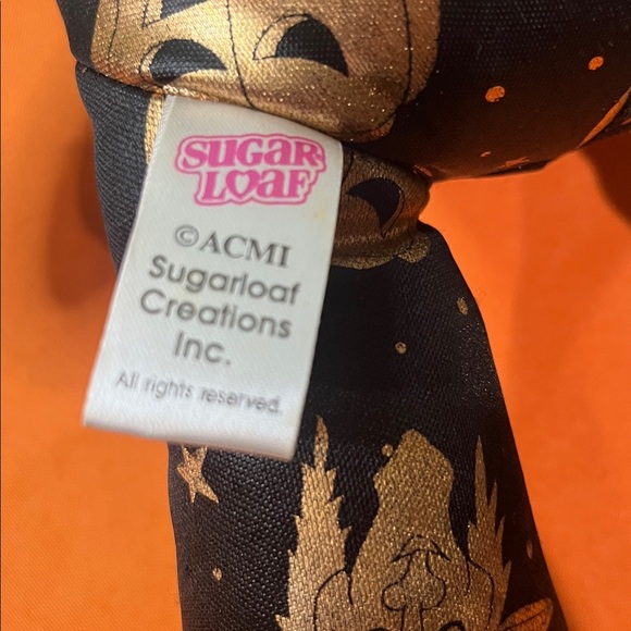 Halloween Teddy Bear with Orange and Black Design - Picture 4 of 5